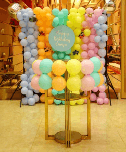 Pastel Balloon Magic Personalized Birthday Decoration