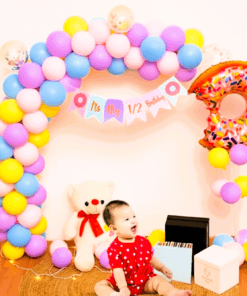 Pastel Donut Half Birthday Decoration