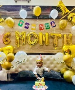 Pastel Half Birthday Milestone Balloon Decoration - Image 2