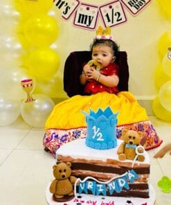 Pastel Half Birthday Milestone Balloon Decoration - Image 3