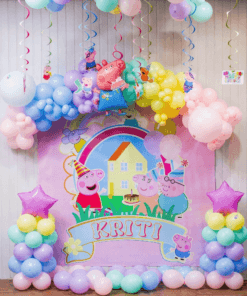 Peppa Pig Pastel Playhouse Birthday Decoration