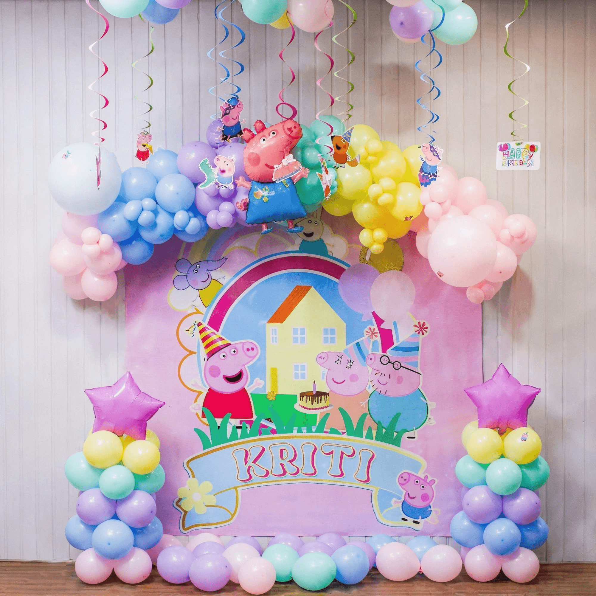 Peppa Pig Pastel Playhouse Birthday Decoration