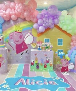 Peppa Pig Pastel Playhouse Birthday Decoration - Image 2
