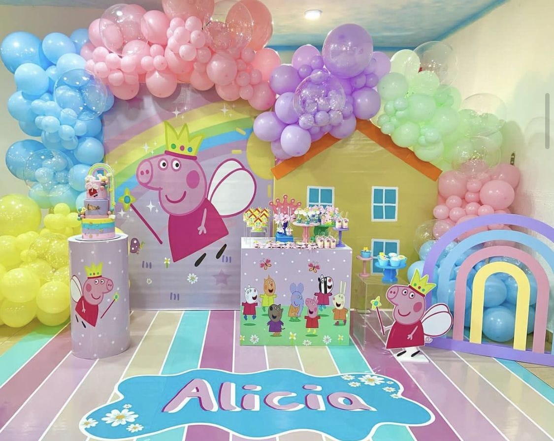Peppa Pig Pastel Playhouse Birthday Decoration - Image 2