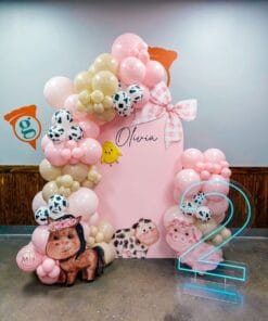 Pink Barnyard Bliss Birthday Decoration - Image 2