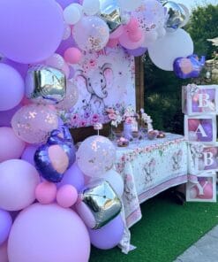 Pink Elephant Butterfly Birthday Decoration - Image 2