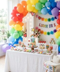 Rainbow Wonderland Balloon Birthday Decoration - Image 2