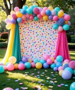 Rainbow Wonderland Balloon Birthday Decoration - Image 3
