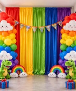 Rainbow Wonderland Balloon Birthday Decoration - Image 4