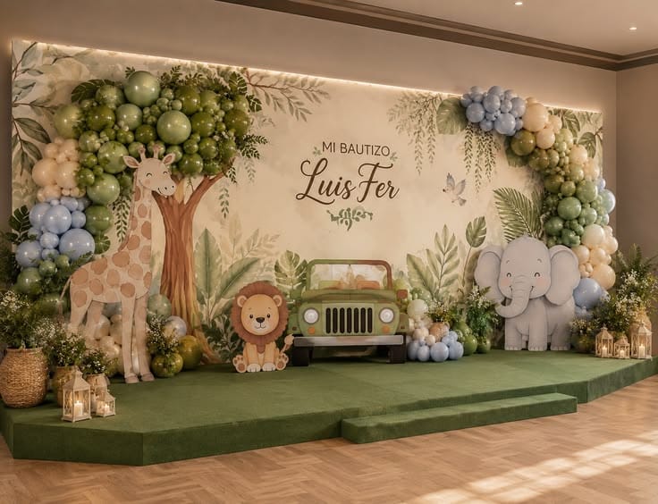 Safari Jeep Adventure Birthday Decoration - Image 2