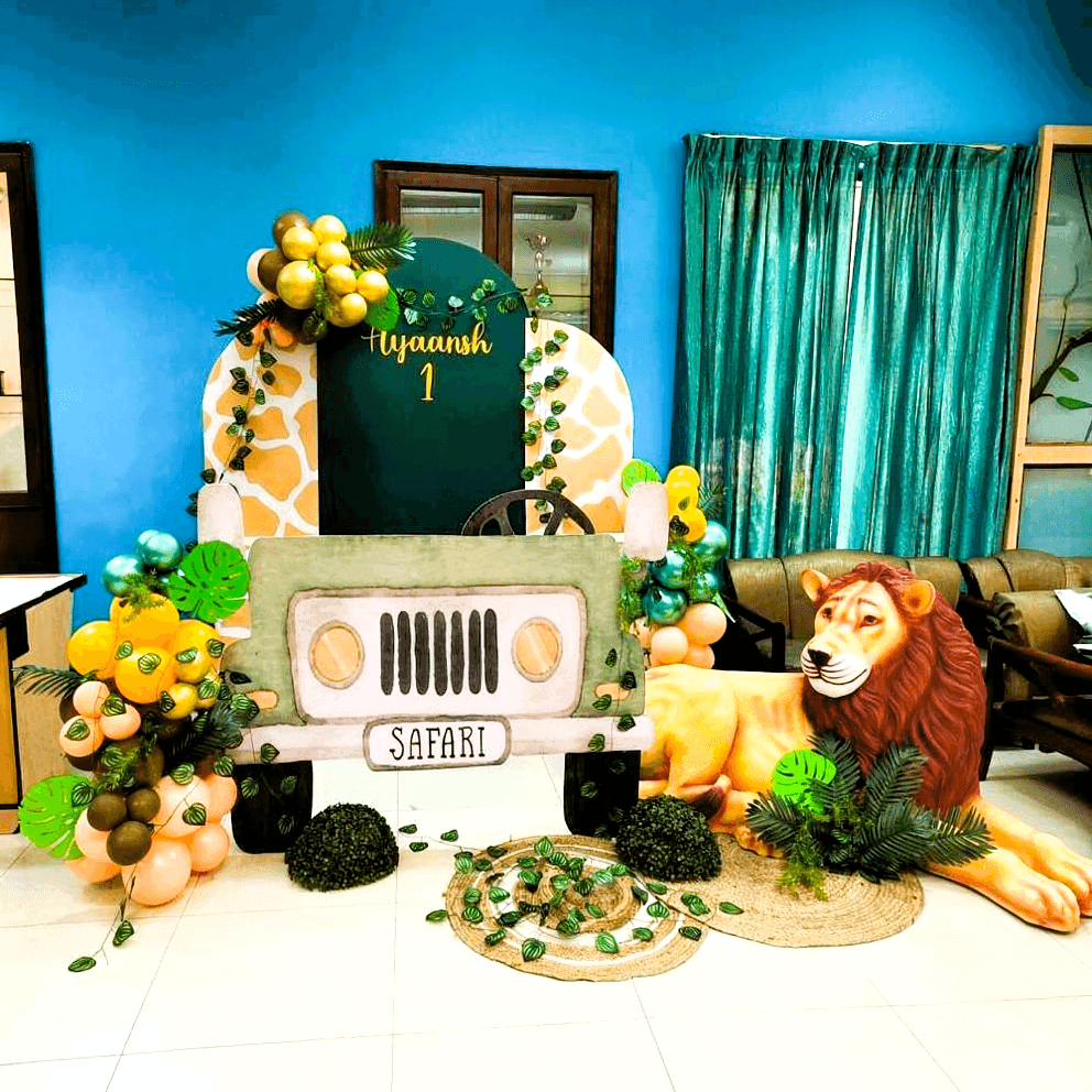 Safari Jeep Adventure Birthday Decoration