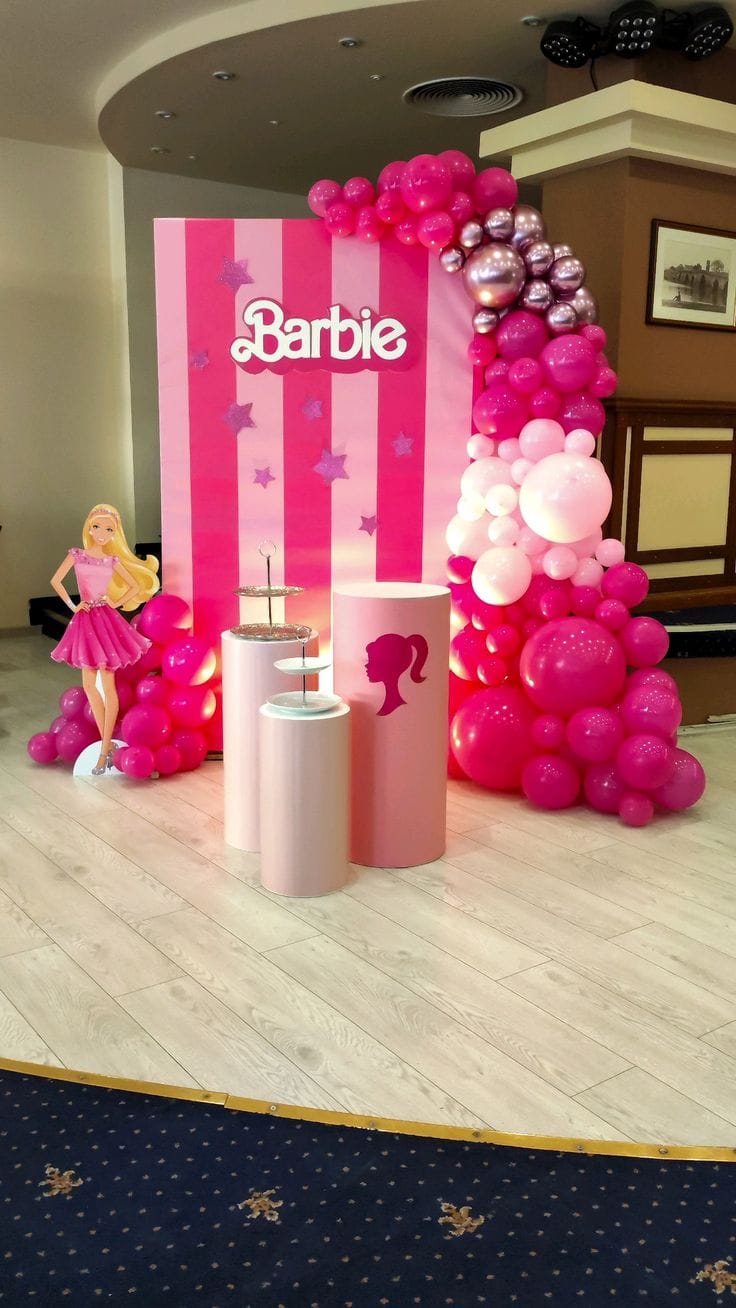 Shimmery Sequin Barbie Glam Birthday Decoration - Image 3