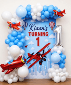 Sky Adventure Airplane Birthday Decoration