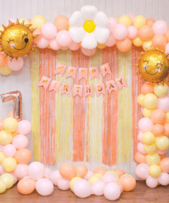 Sunshine Peach Pastel Birthday Decoration