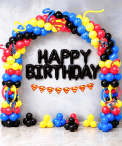 Superman Hero Balloon Arch Birthday Decoration