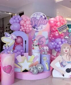 Taylor Swift Blue & Pink Eras Birthday Decoration - Image 3