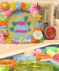 Tropical Pool Party Splash Birthday Decoration