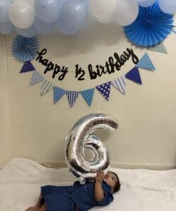 Vintage Brown Half Birthday Balloon Decoration - Image 3