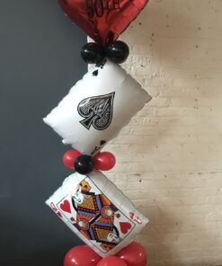 Black & Gold Spade Card Party Balloon Bouquet - Image 3