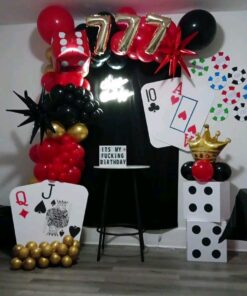 Casino Night Champagne & Gold Backdrop - Image 2