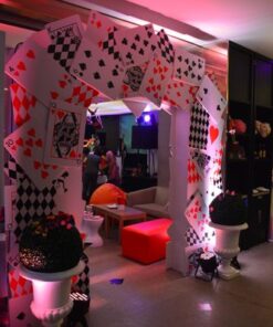Casino Royale Red & Gold Party Backdrop - Image 2