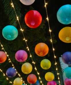 Colourful Lantern & Fairy Light Canopy - Image 2