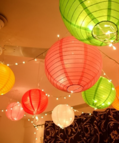 Colourful Lantern & Fairy Light Canopy