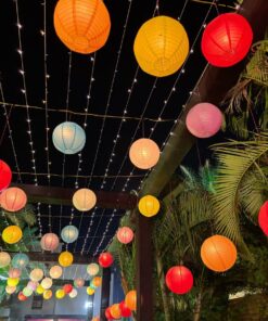 Colourful Lantern & Fairy Light Canopy - Image 3