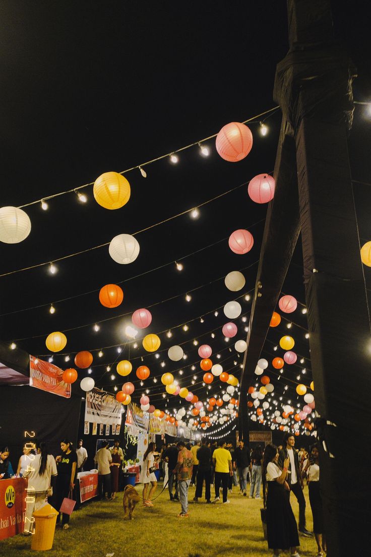 Colourful Lantern & Fairy Light Canopy - Image 4
