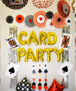 Diwali Card Party Lantern & Rosette Decor