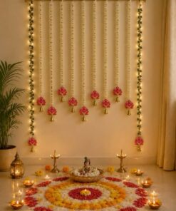 Diwali Diya & Lantern Festive Backdrop - Image 4