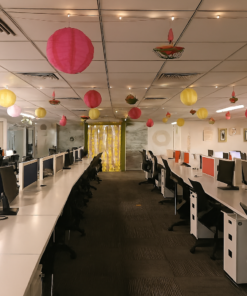 Diwali Garland & Lantern Festive Office Decor - Image 2