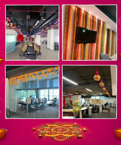 Diwali Garland & Lantern Festive Office Decor