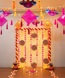 Diwali Lantern & Garland Ceiling Decor