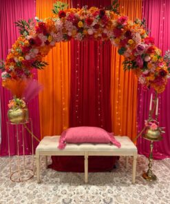 Fresh Marigold & Greenery Ganpati Ring Backdrop - Image 2