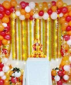 Gold & Silver Ganpati Dome Balloon Decor - Image 2