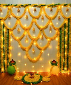 Golden Bell & Garland Diwali Decor