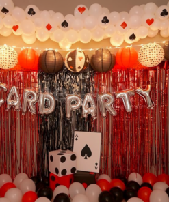 Grand Red & Black Poker Party Decor