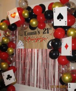 Grand Red & Black Poker Party Decor - Image 3