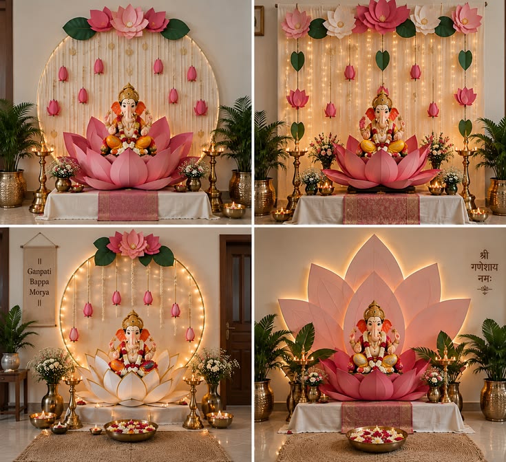 Lotus Grace DIY Ganpati Backdrop - Image 4