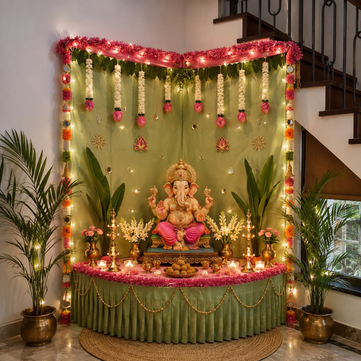 Lotus Grace DIY Ganpati Backdrop - Image 3