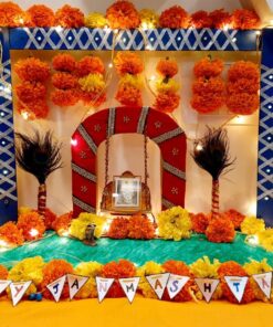 Mandala & Bell Ganpati Festive Backdrop - Image 4