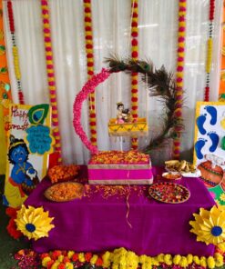 Mandala & Bell Ganpati Festive Backdrop - Image 3