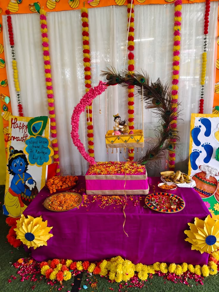 Mandala & Bell Ganpati Festive Backdrop - Image 3