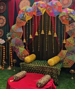 Mandala & Bell Ganpati Festive Backdrop - Image 2