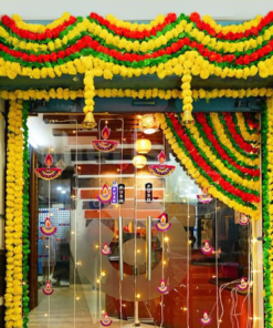 Marigold & Diya Festive Entrance Decor