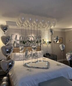 Moonlit White & Silver Balloon Decor - Image 5