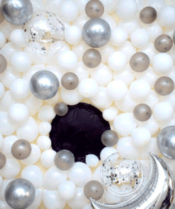 Moonlit White & Silver Balloon Decor