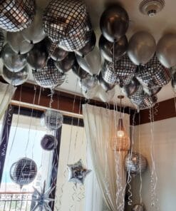 Moonlit White & Silver Balloon Decor - Image 3