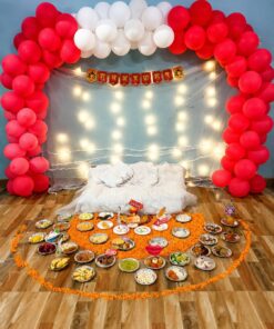 Pastel Floral Ganpati Balloon Arch - Image 2